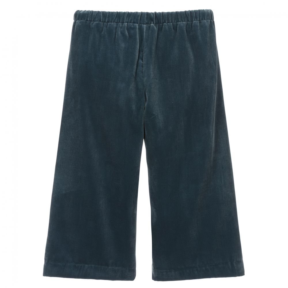 Il Gufo-Сине-зеленые бархатные брюки | Childrensalon Outlet