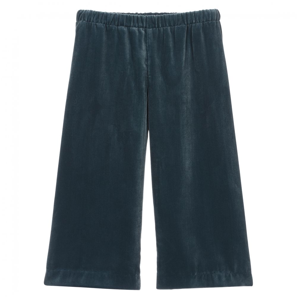 Il Gufo - Сине-зеленые бархатные брюки | Childrensalon