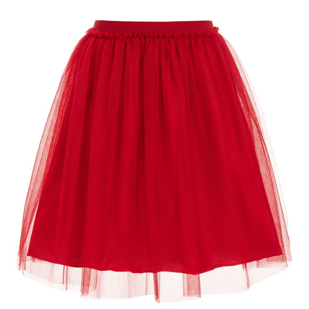 Il Gufo - Teen Girls Red Tulle Skirt | Childrensalon