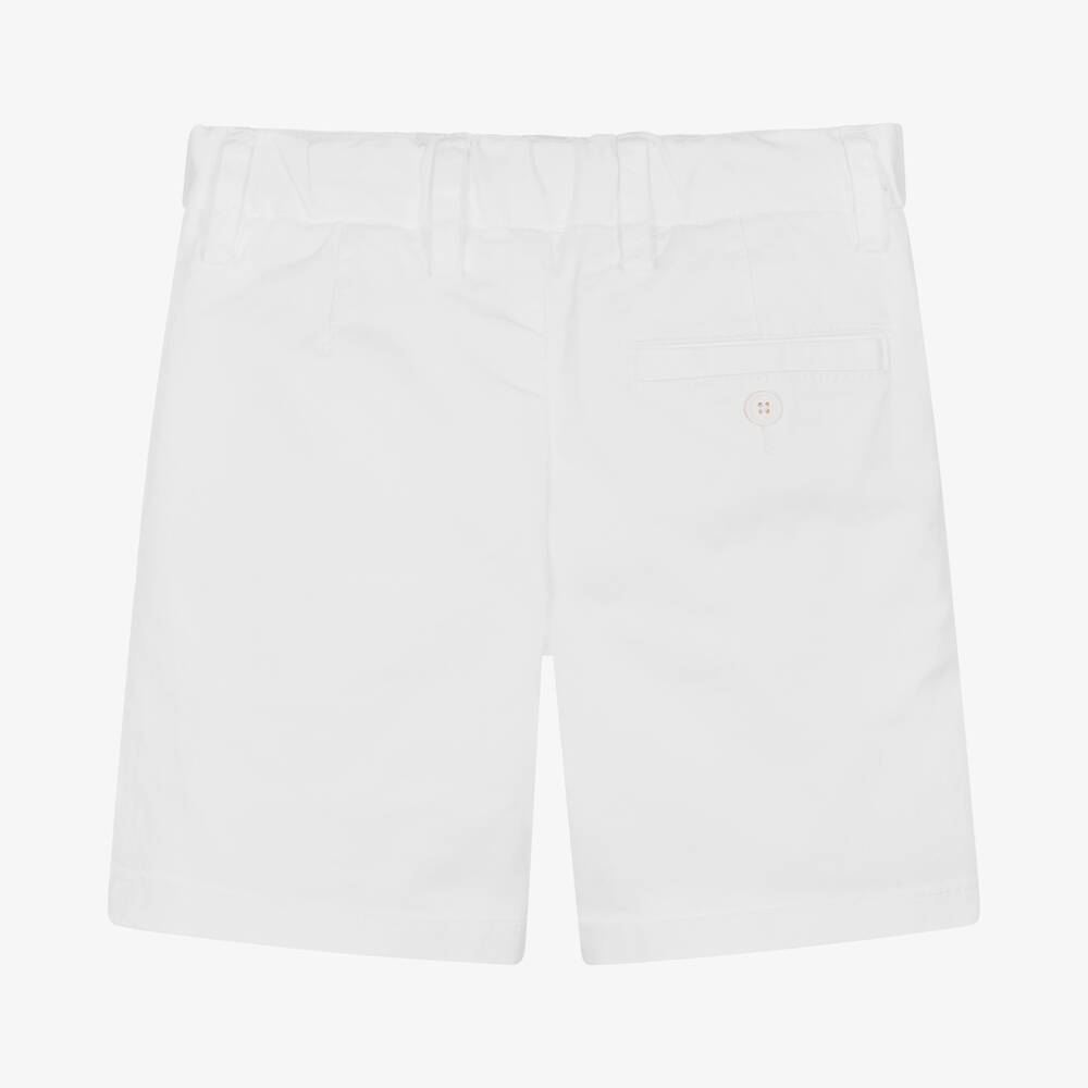 Il Gufo-Белые хлопковые шорты-бермуды | Childrensalon Outlet