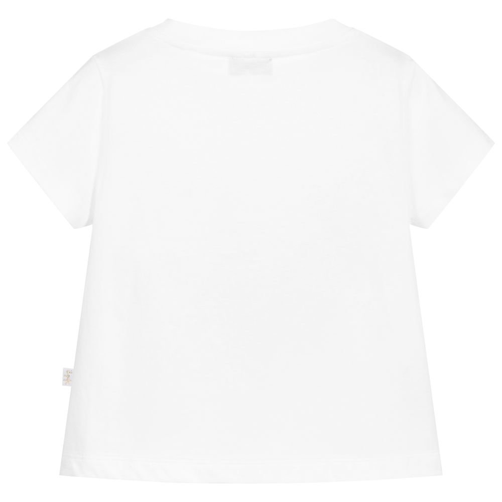 Il Gufo-White Cotton Parrot T-Shirt | Childrensalon Outlet