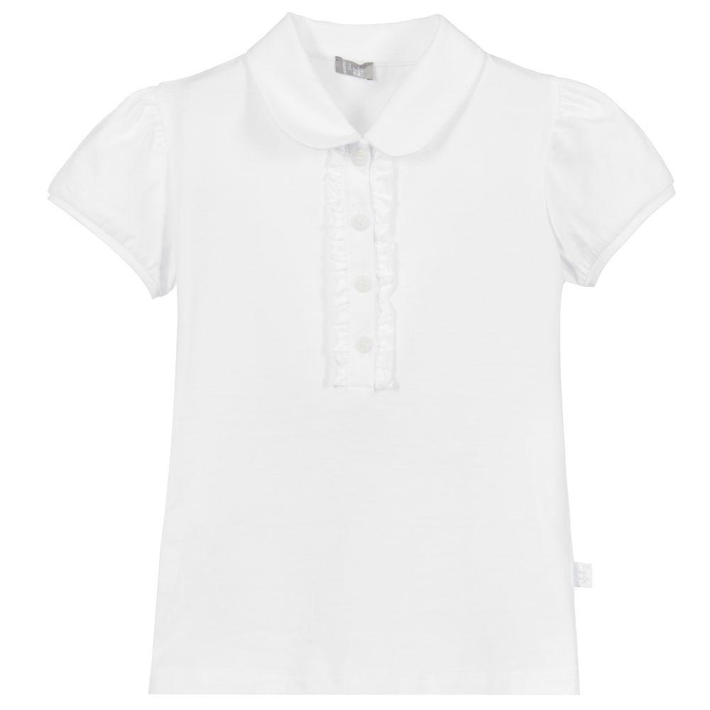 Il Gufo - Weißes Baumwoll-Poloshirt | Childrensalon