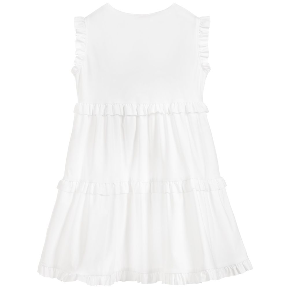 Il Gufo-فستان جيرسي تيكنيكال لون أبيض | Childrensalon Outlet