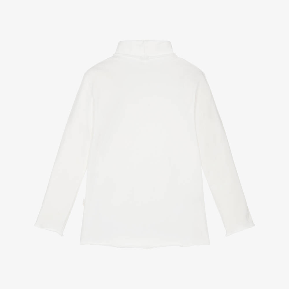 Il Gufo-White Hem Roll Neck | Childrensalon Outlet