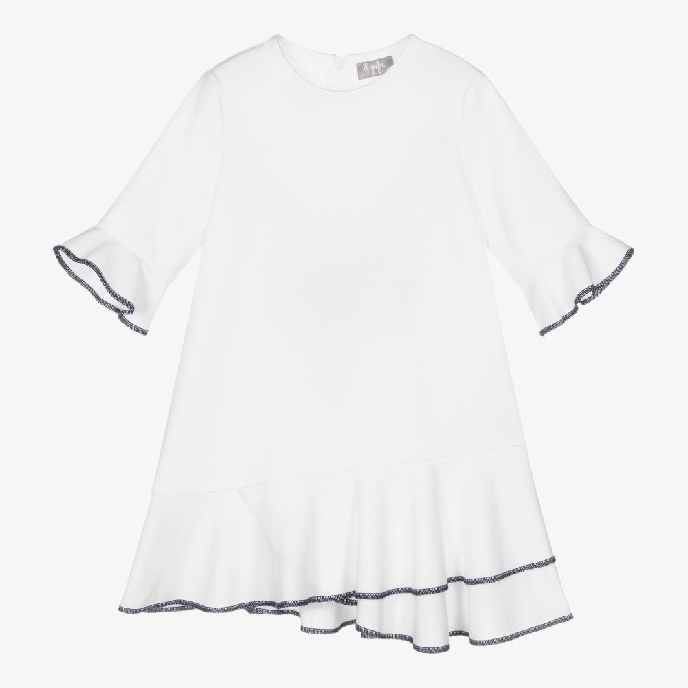 Il Gufo - Weißes Milano-Jerseykleid | Childrensalon