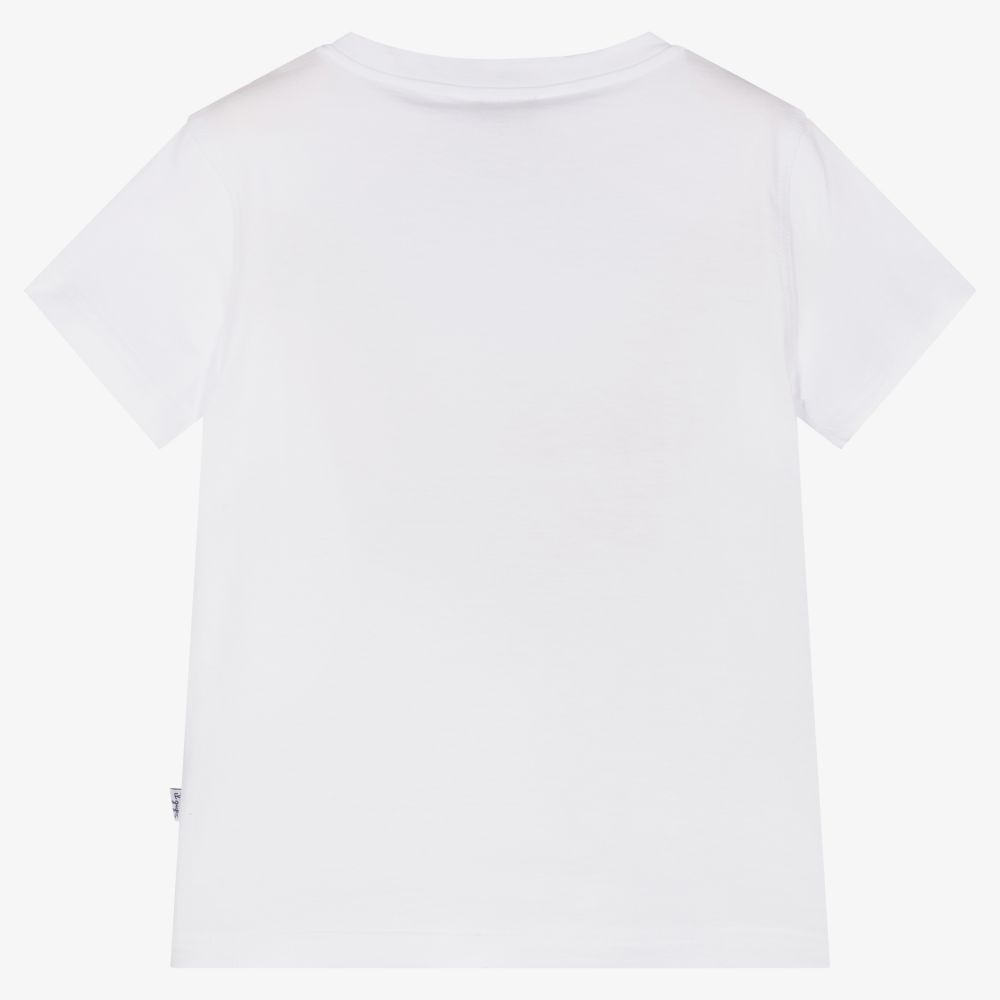 Il Gufo-White Tennis Crocodile T-Shirt | Childrensalon Outlet