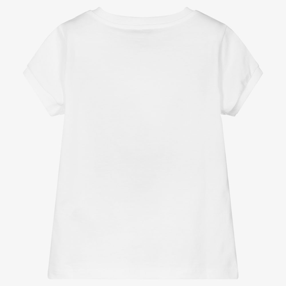 ◇ILLIGO◇ Tulip loose semi t-shirt white Il Gufo - White Tulip Cotton T-Shirt | Childrensalon Outlet