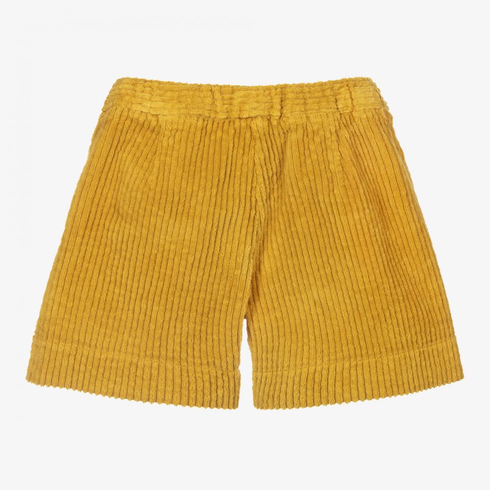 Yellow corduroy shorts clearance