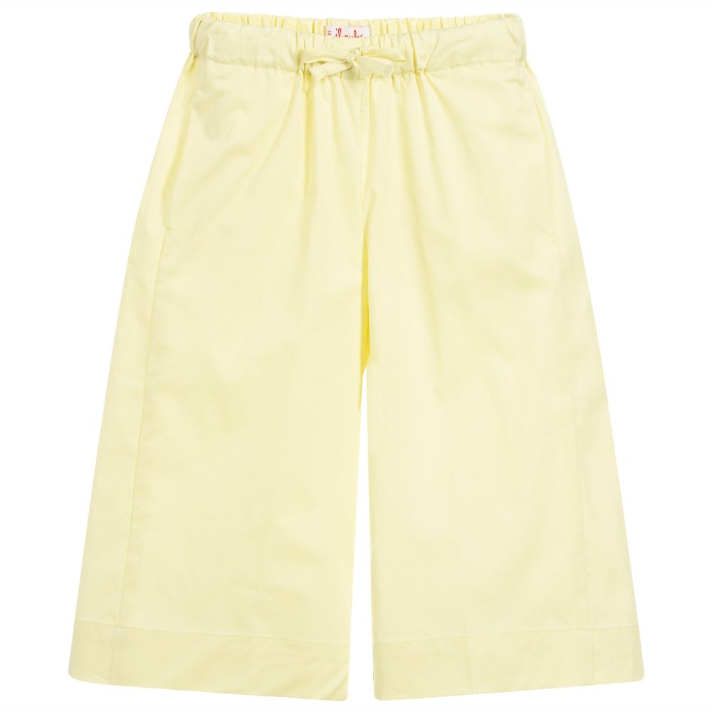 Il Gufo - Yellow Cotton Culottes | Childrensalon