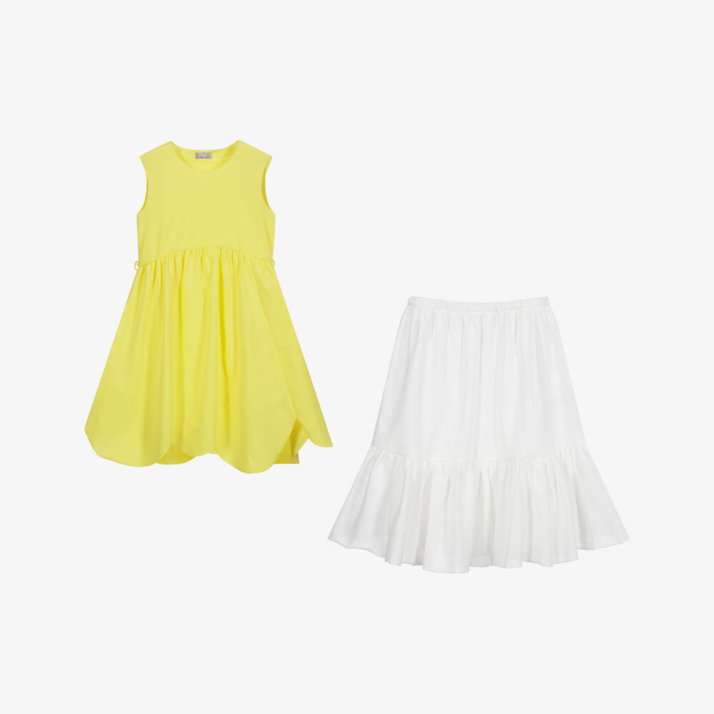 Il Gufo-Yellow Dress & Slip | Childrensalon Outlet