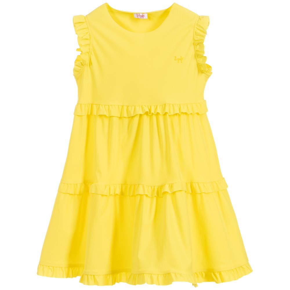 Il Gufo - فستان جيرسي تيكنيكال لون أصفر | Childrensalon