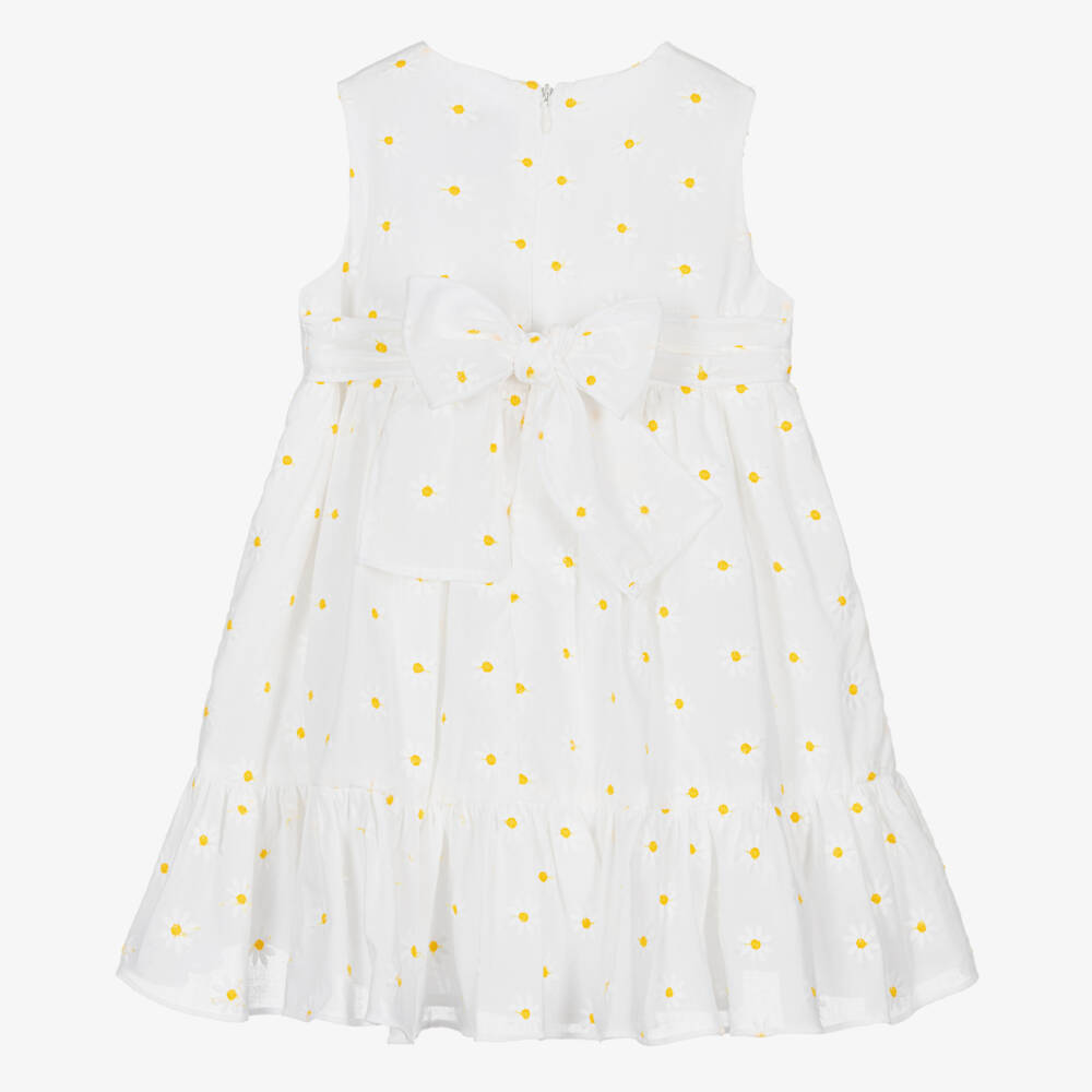 Il Gufo-Young Ladies' Daisy-Embellished Cotton Frock | Childrensalon Outlet