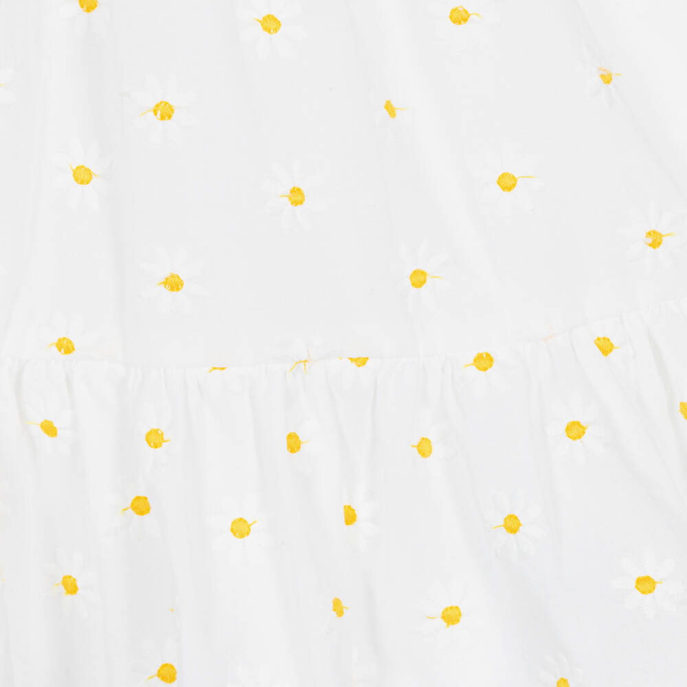 Il Gufo-Young Ladies' Daisy-Embellished Cotton Frock | Childrensalon Outlet