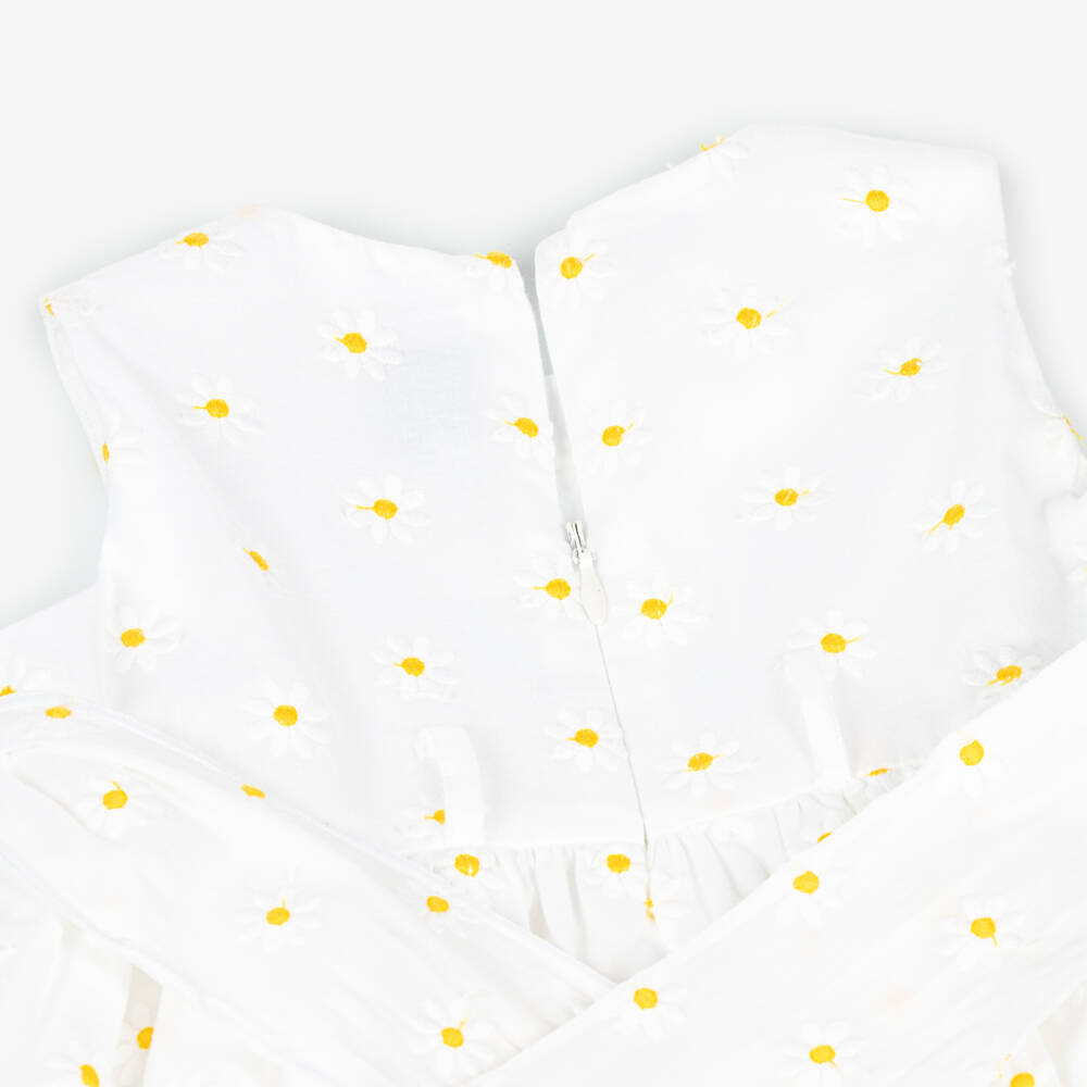 Il Gufo-Young Ladies' Daisy-Embellished Cotton Frock | Childrensalon Outlet