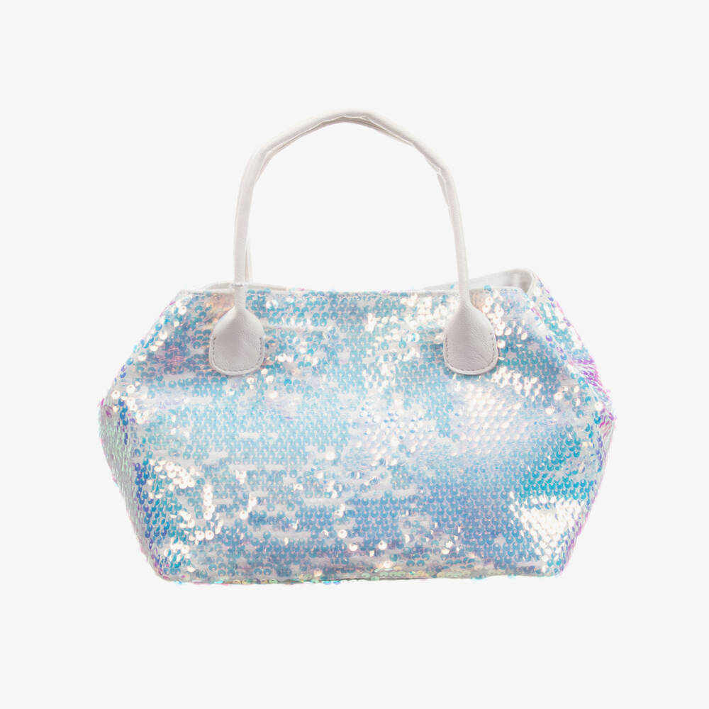 Il Trenino-Blue Sequined Bag (28cm) | Childrensalon Outlet
