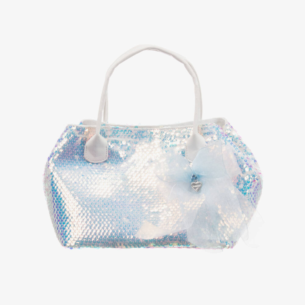 Il Trenino-Blue Sequined Bag (28cm) | Childrensalon Outlet