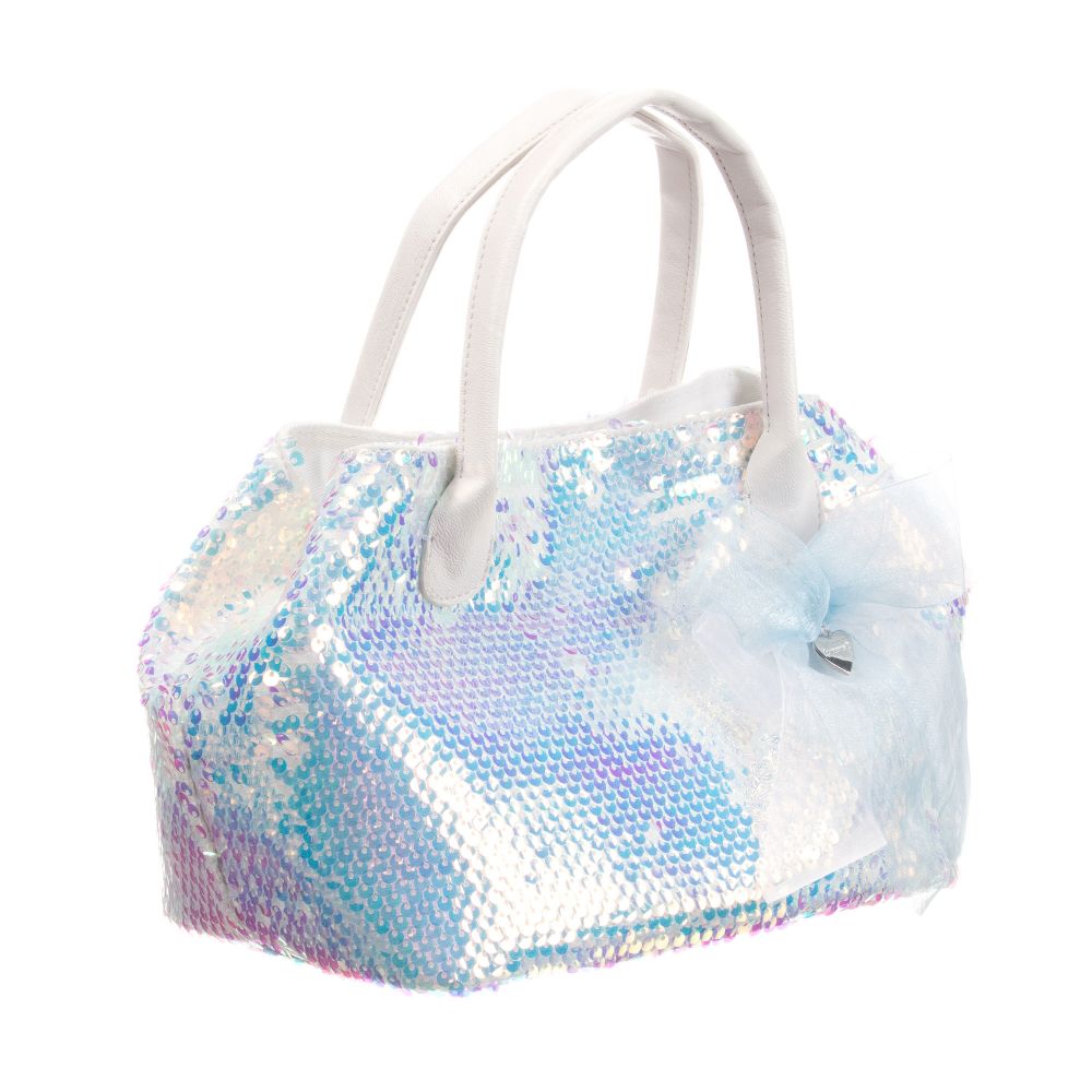 Il Trenino-Blue Sequined Bag (28cm) | Childrensalon Outlet