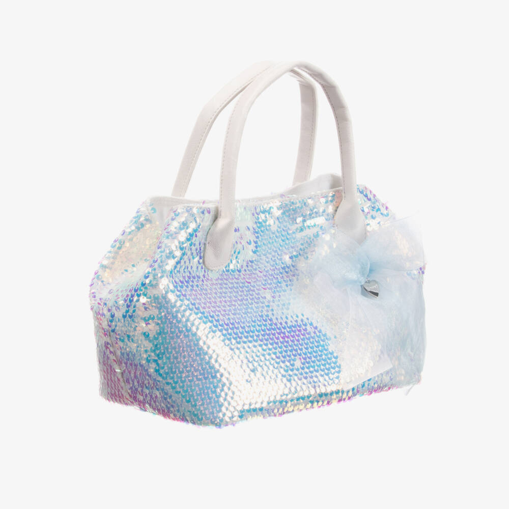 Il Trenino-Blue Sequined Bag (28cm) | Childrensalon Outlet