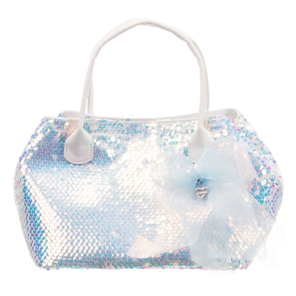 Il Trenino - Blue Sequined Bag (28cm) | Childrensalon