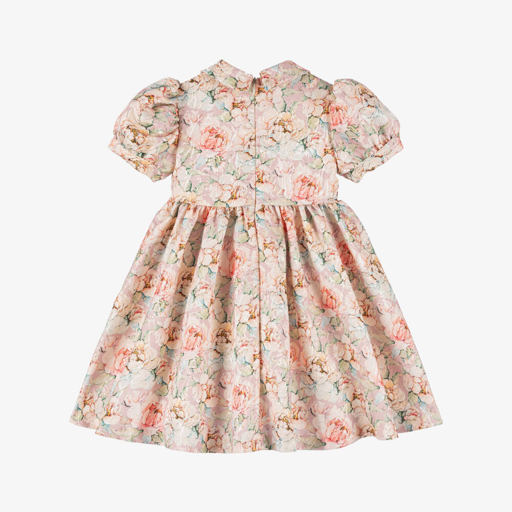 Irpa-فستان جاكار وردي للبنات | Childrensalon Outlet
