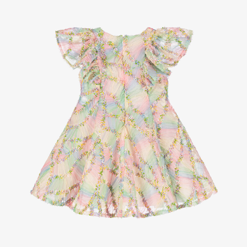 Irpa-Girls Blush Patchwork Tulle Gown | Childrensalon Outlet
