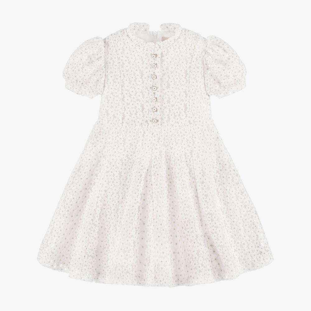 Irpa-فستان تول أبيض أنيق للبنات | Childrensalon Outlet