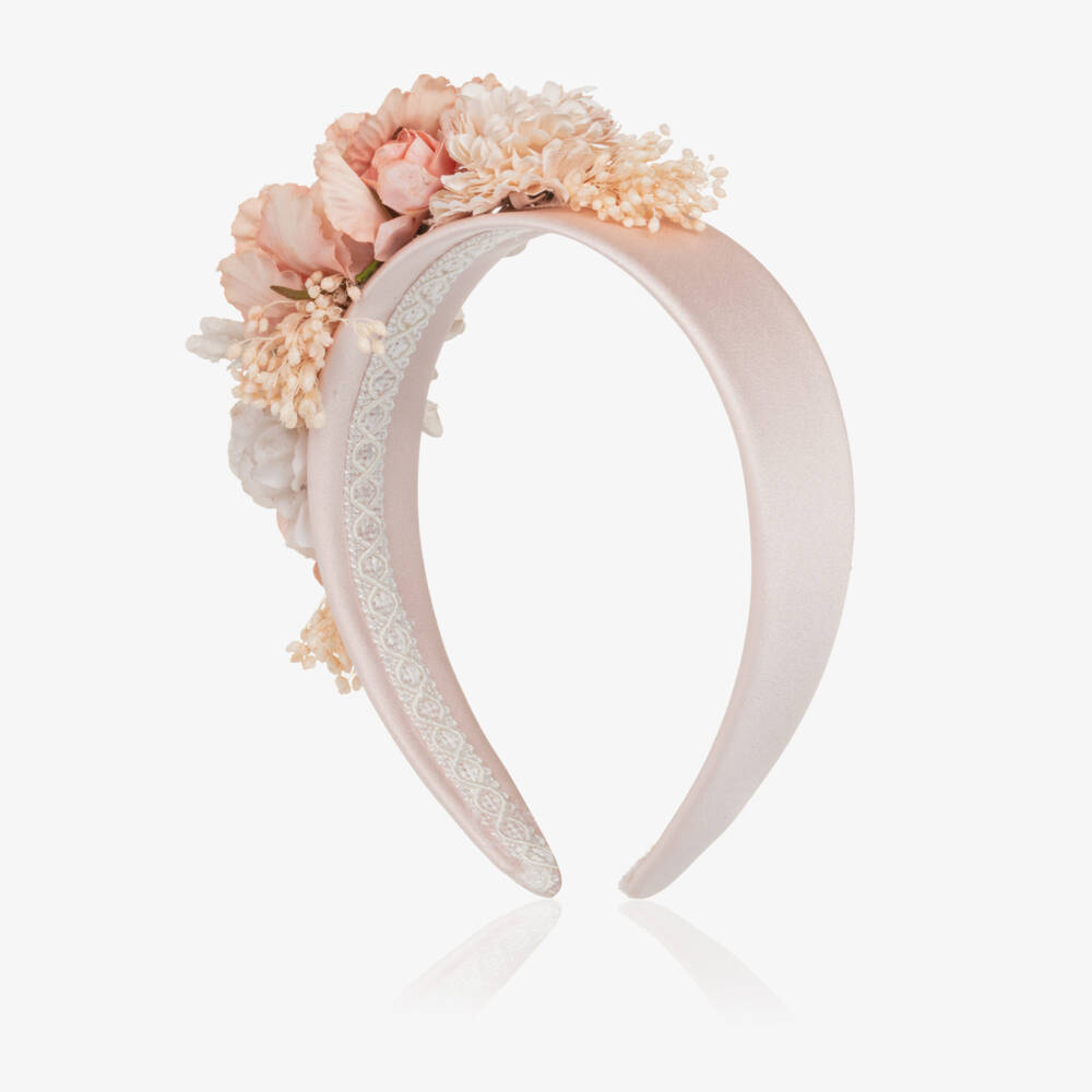 Irpa-Girls Floral Satin Blossom Headband | Childrensalon Outlet