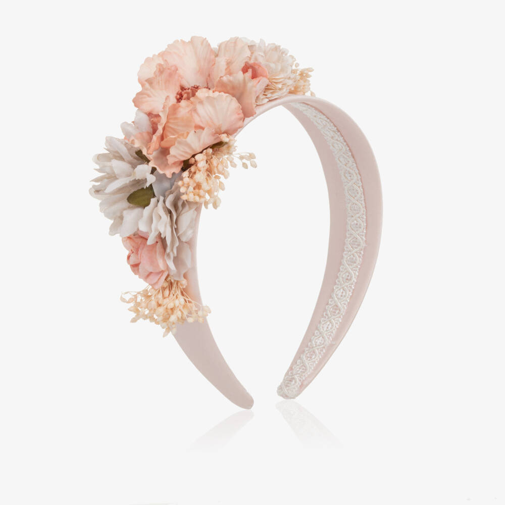 Irpa-Girls Floral Satin Blossom Headband | Childrensalon Outlet