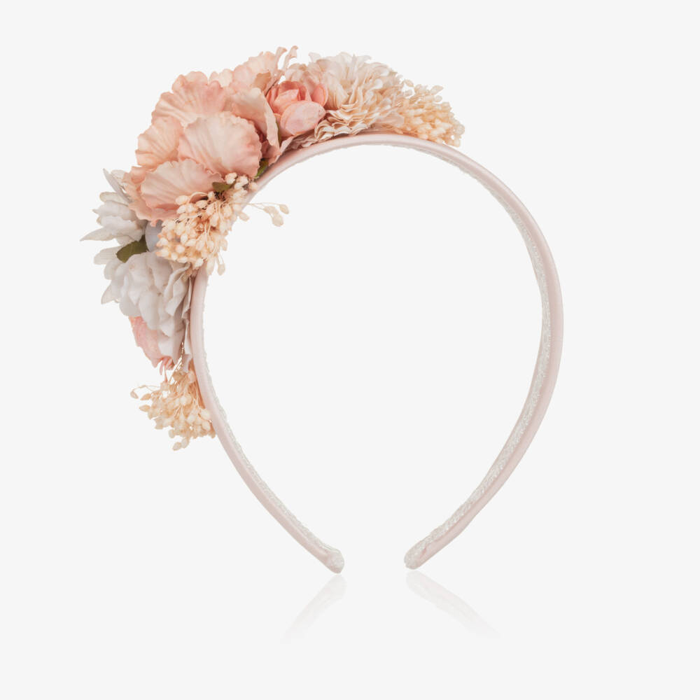 Irpa-Girls Floral Satin Blossom Headband | Childrensalon Outlet