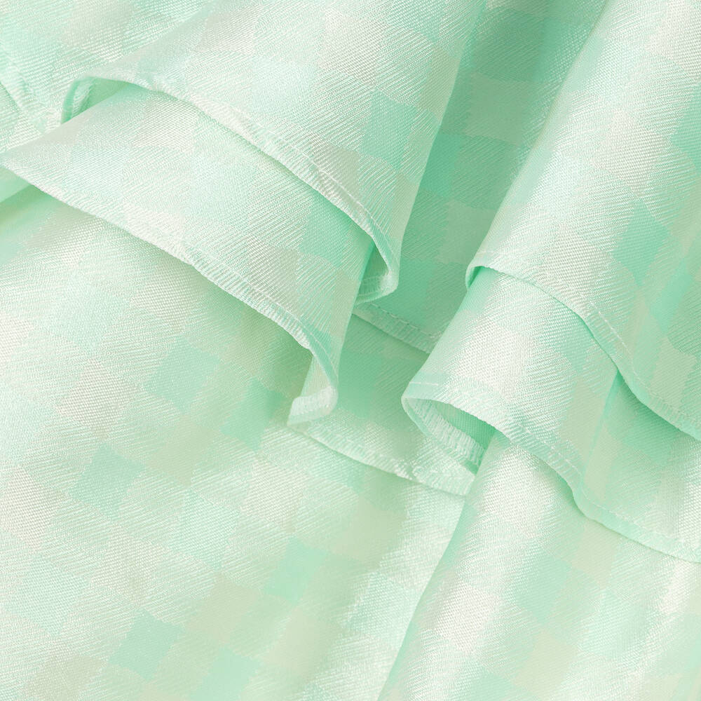 Irpa-فستان ساتان تويل لون أخضر مع حزام | Childrensalon Outlet