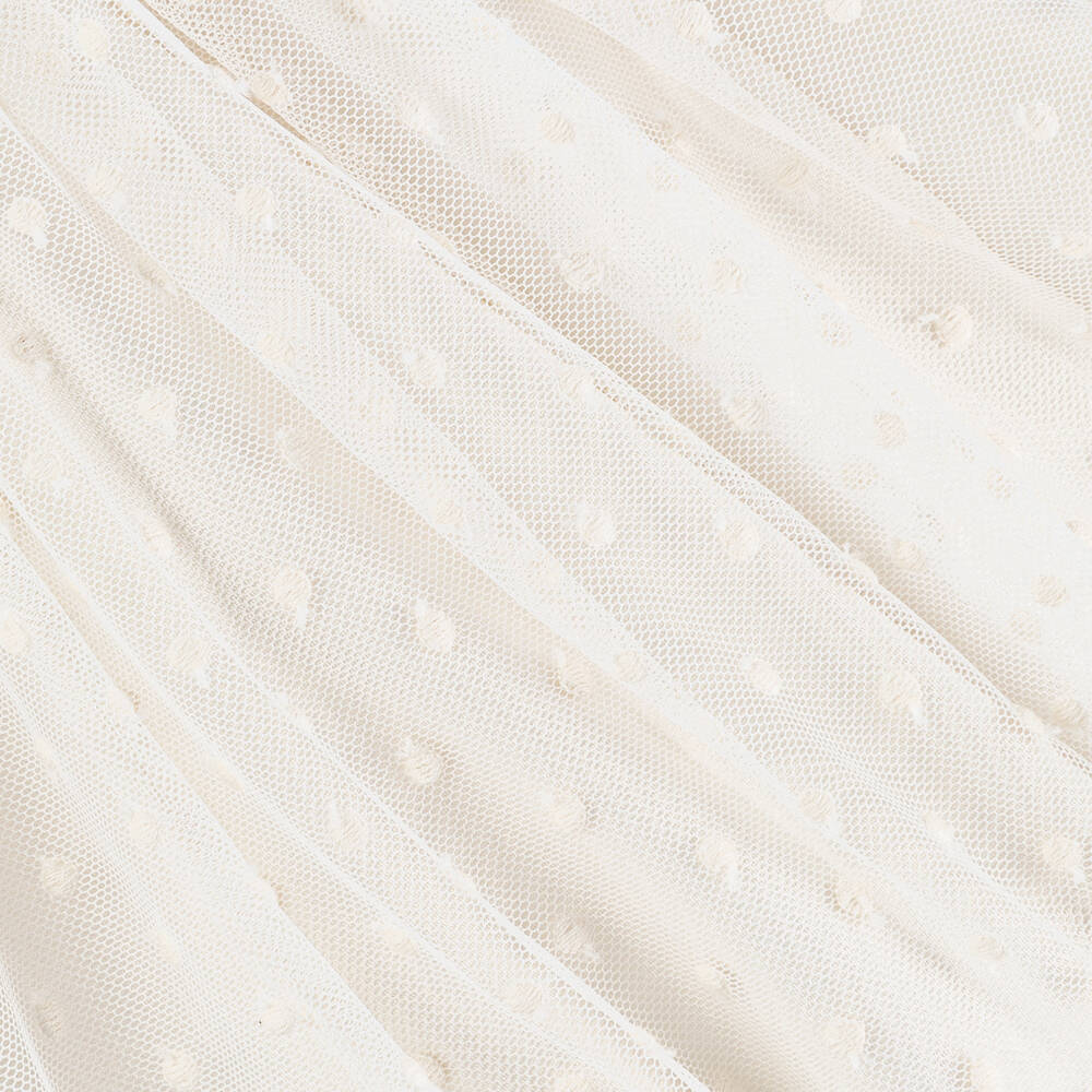 Irpa-Girls Ivory Embroidered Tulle Dress | Childrensalon Outlet