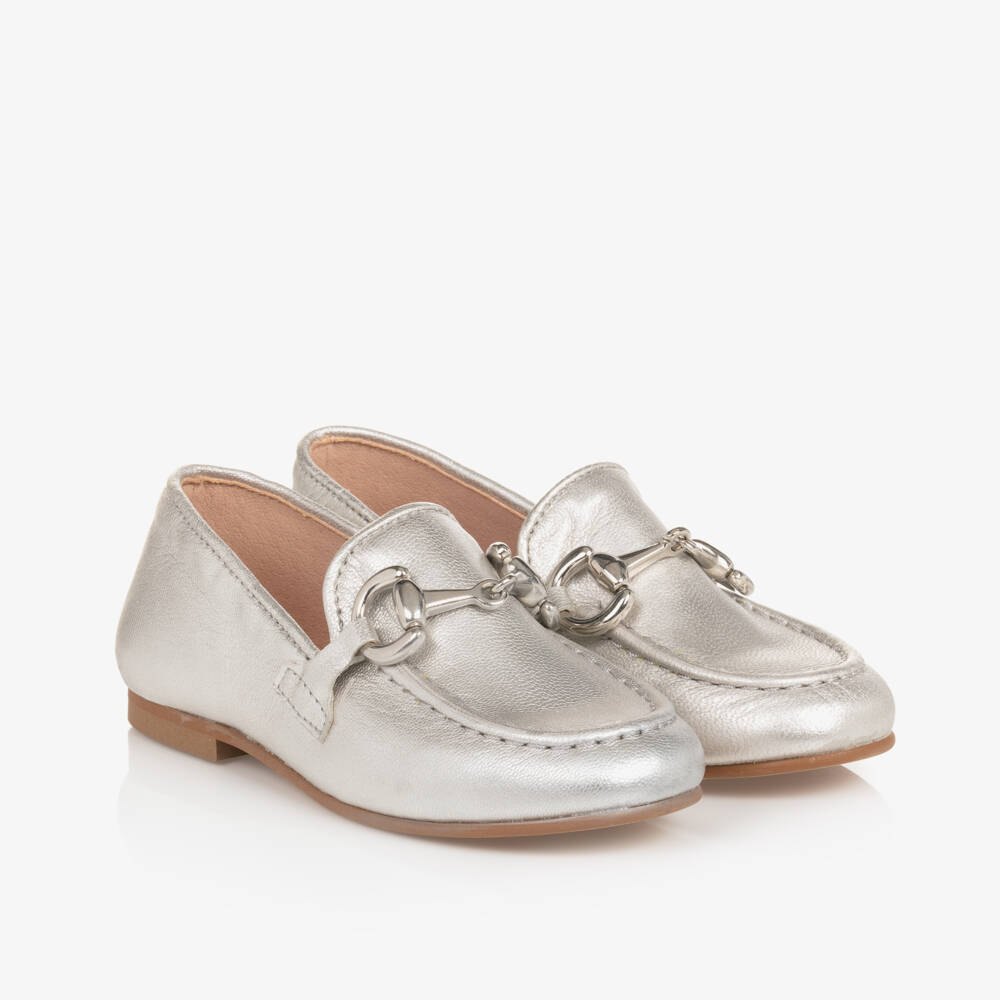 Irpa-Girls Metallic Leather Slip-Ons | Childrensalon Outlet