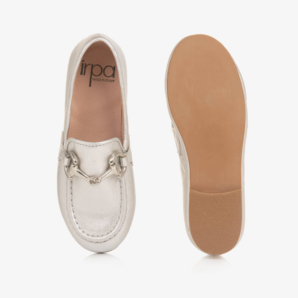 Irpa-Girls Metallic Leather Slip-Ons | Childrensalon Outlet