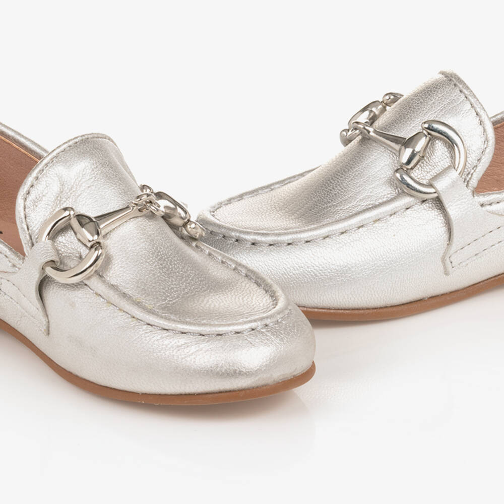 Irpa-Girls Metallic Leather Slip-Ons | Childrensalon Outlet