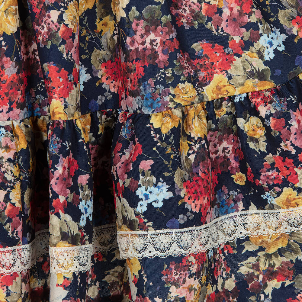 Irpa-فستان لون كحلي بطبعة ورود | Childrensalon Outlet