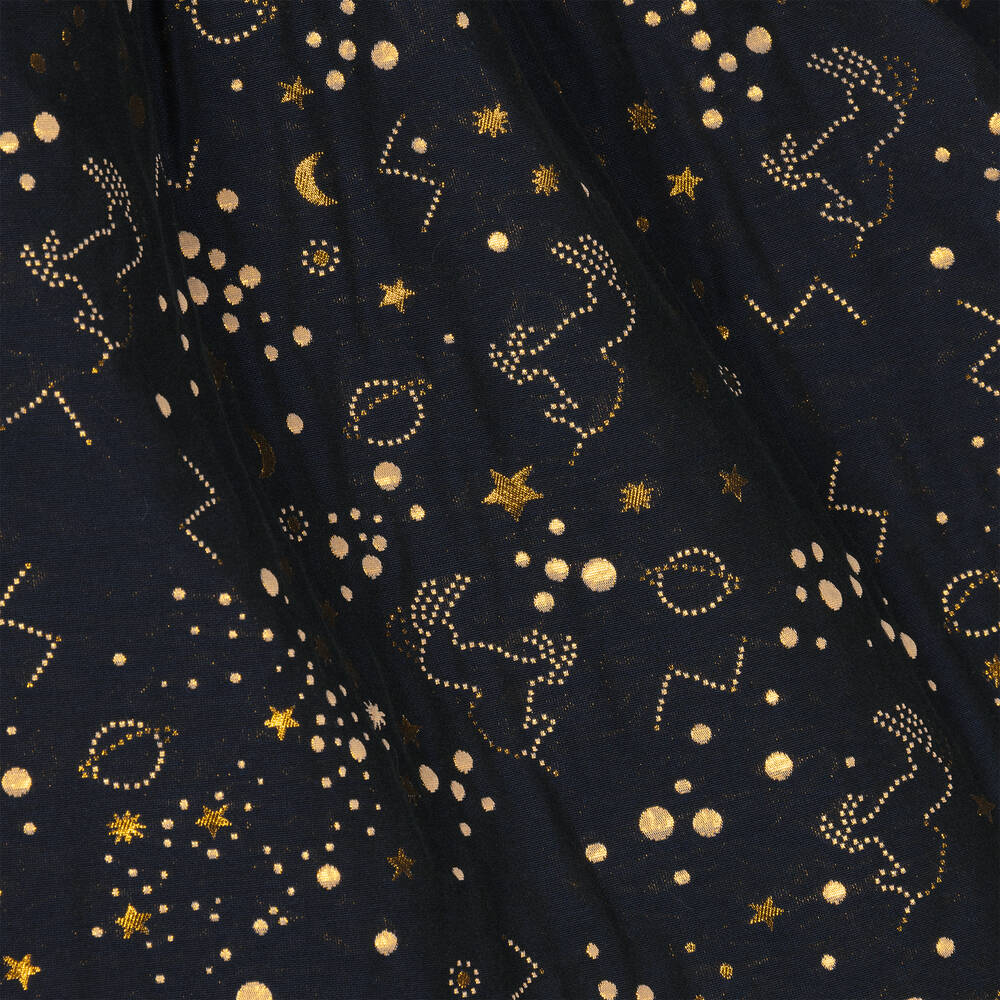 Girls navy and gold dress 2025