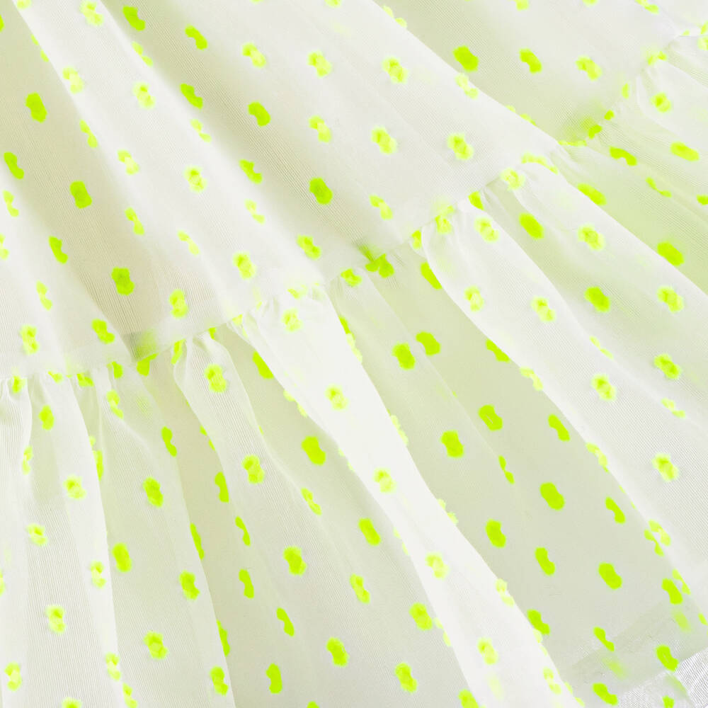 Irpa-Girls Neon Green Plumeti Dress | Childrensalon Outlet