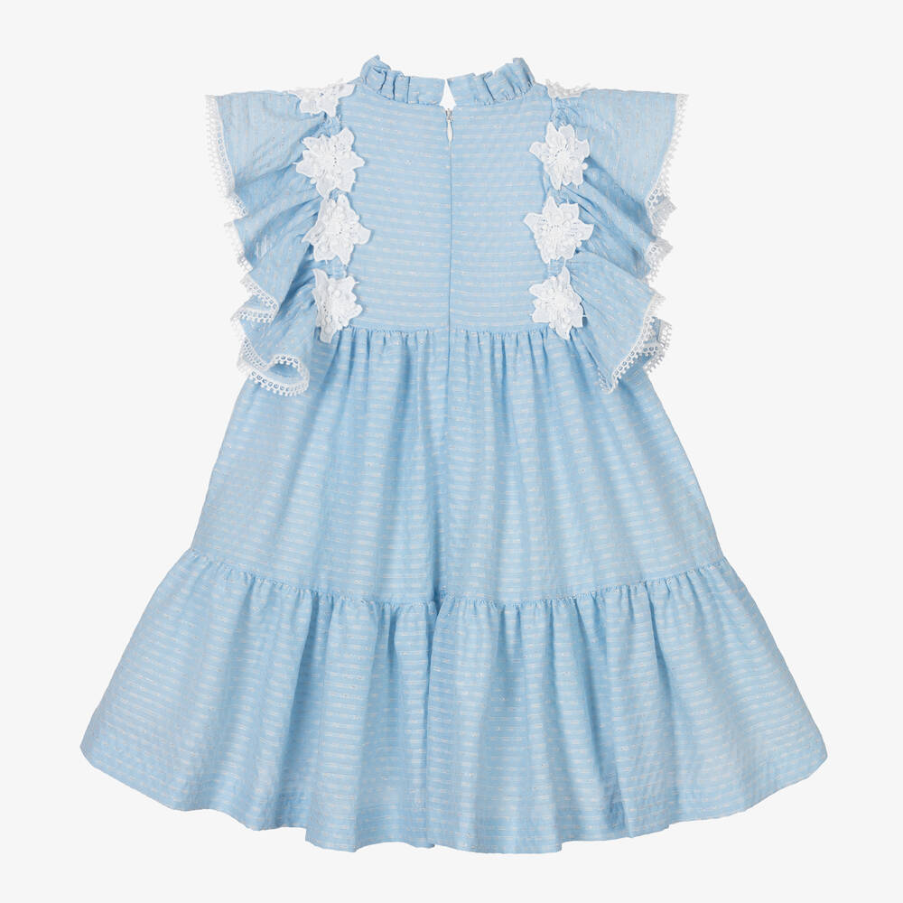 Irpa-Girls Pale Blue Sparkly Dress | Childrensalon Outlet