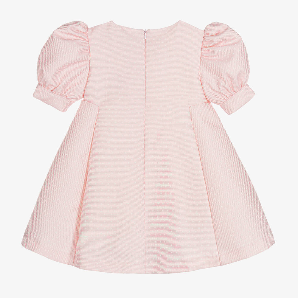 Irpa-Girls Pink Polka Dot Dress  | Childrensalon Outlet