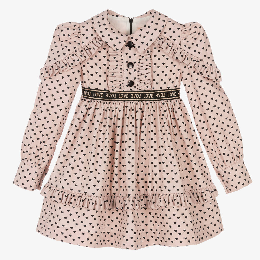 Irpa-Girls Pink Ruffle Dress | Childrensalon Outlet