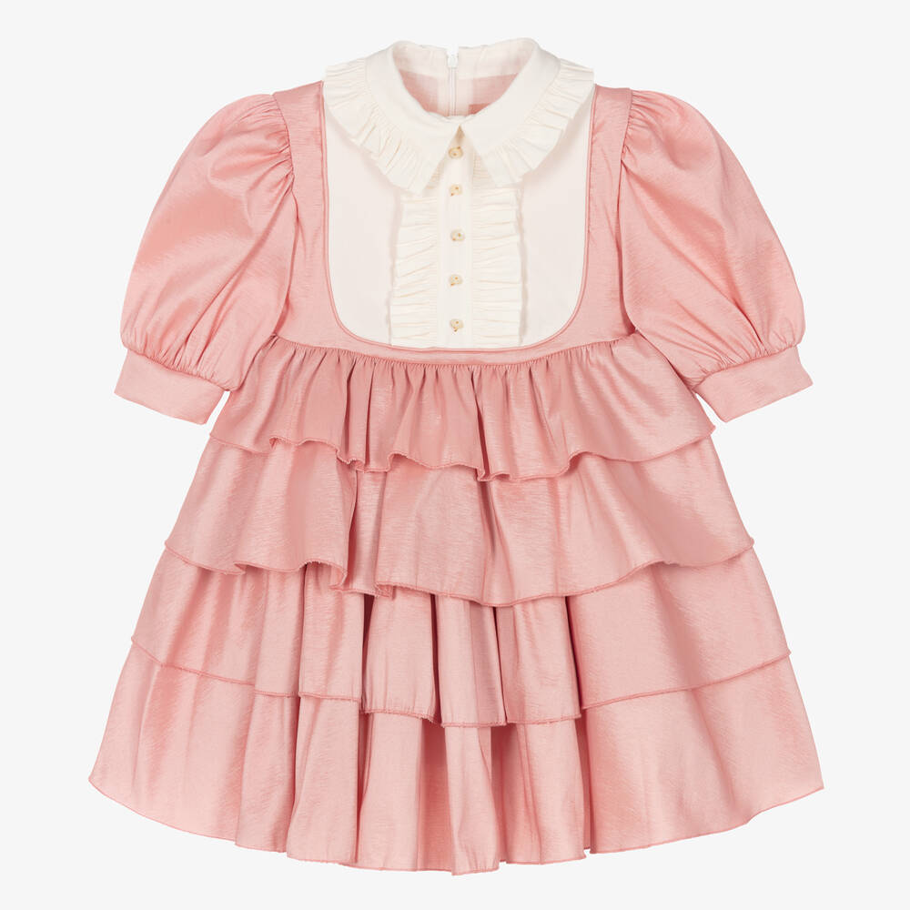 Irpa - Розовое платье из тафты для девочек | Childrensalon