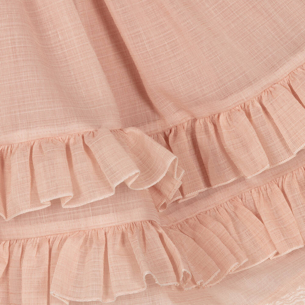 Irpa-Розовое платье из вуали с цветами | Childrensalon Outlet