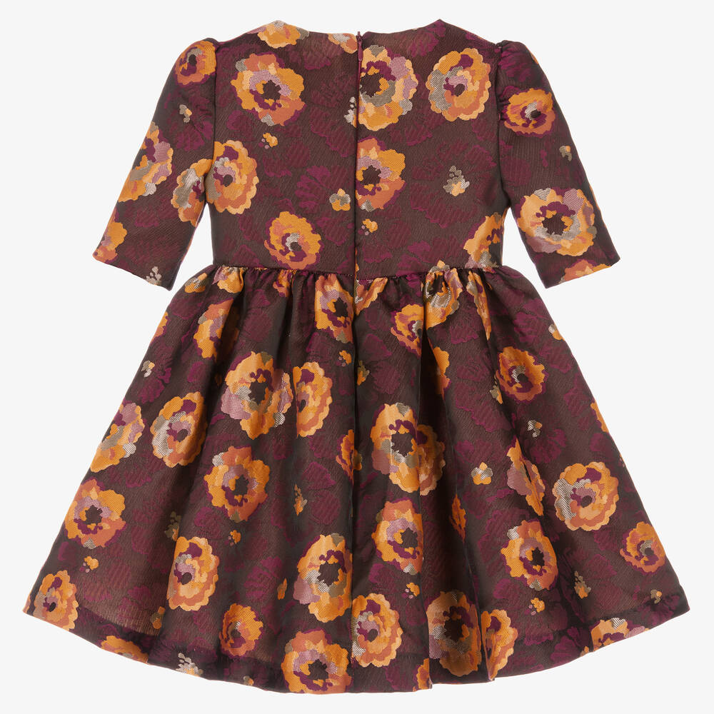 Irpa-Girls Purple Floral Dress | Childrensalon Outlet