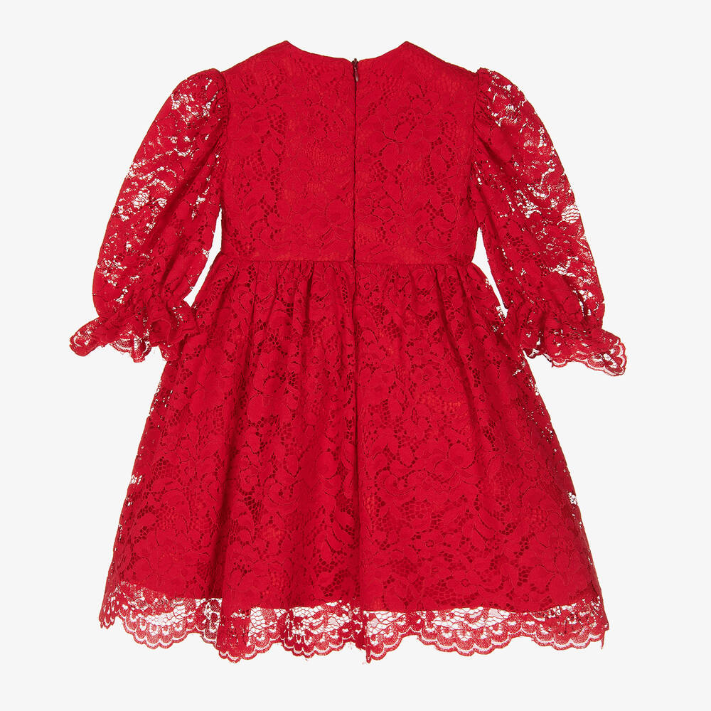 Irpa-Красное платье с кружевом | Childrensalon Outlet