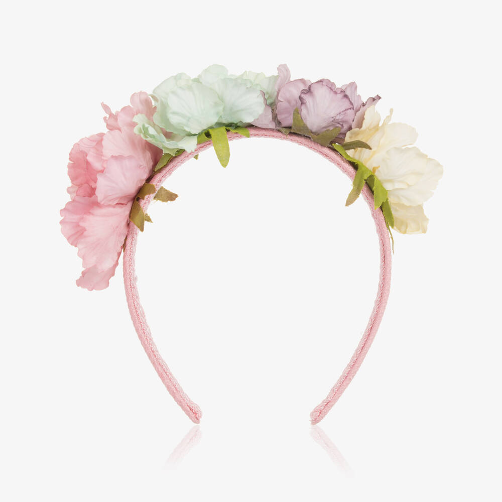 Irpa-Girls Rosy Bloom Adorned Headband | Childrensalon Outlet