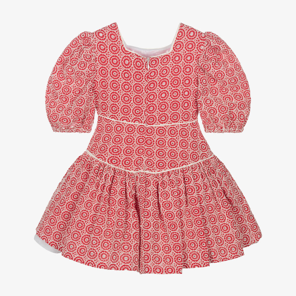 Irpa-Girls Scarlet Embroidered Cotton Dress | Childrensalon Outlet