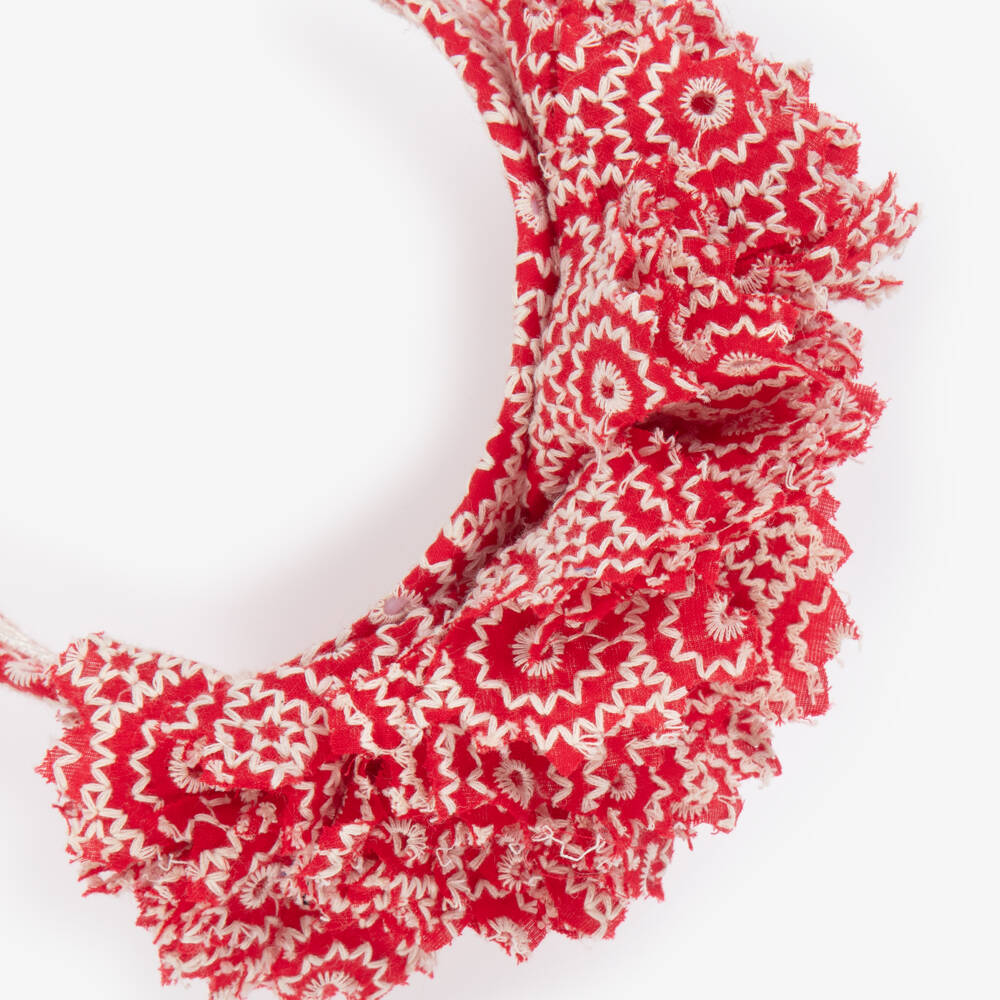 Irpa-Ободок с цветочным узором для девочек в алом цвете | Childrensalon Outlet