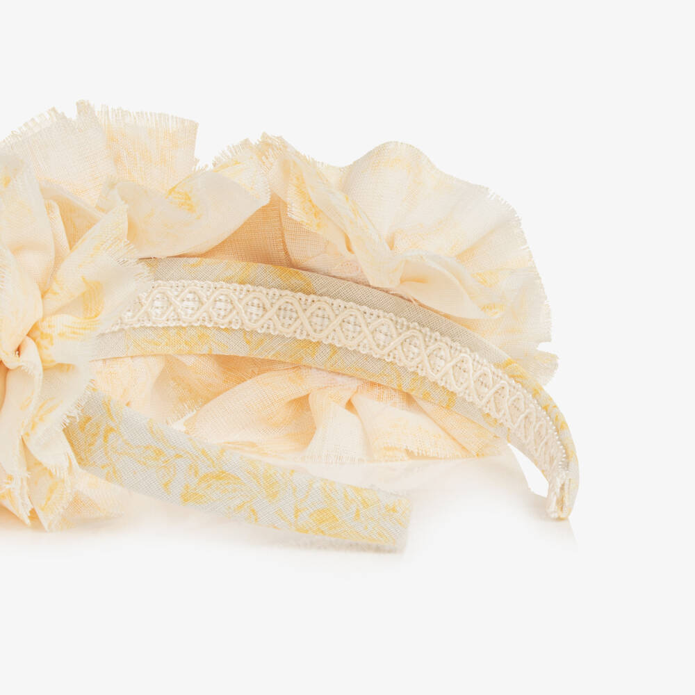 Irpa-Girls Sunshine Toile Floral Headband | Childrensalon Outlet