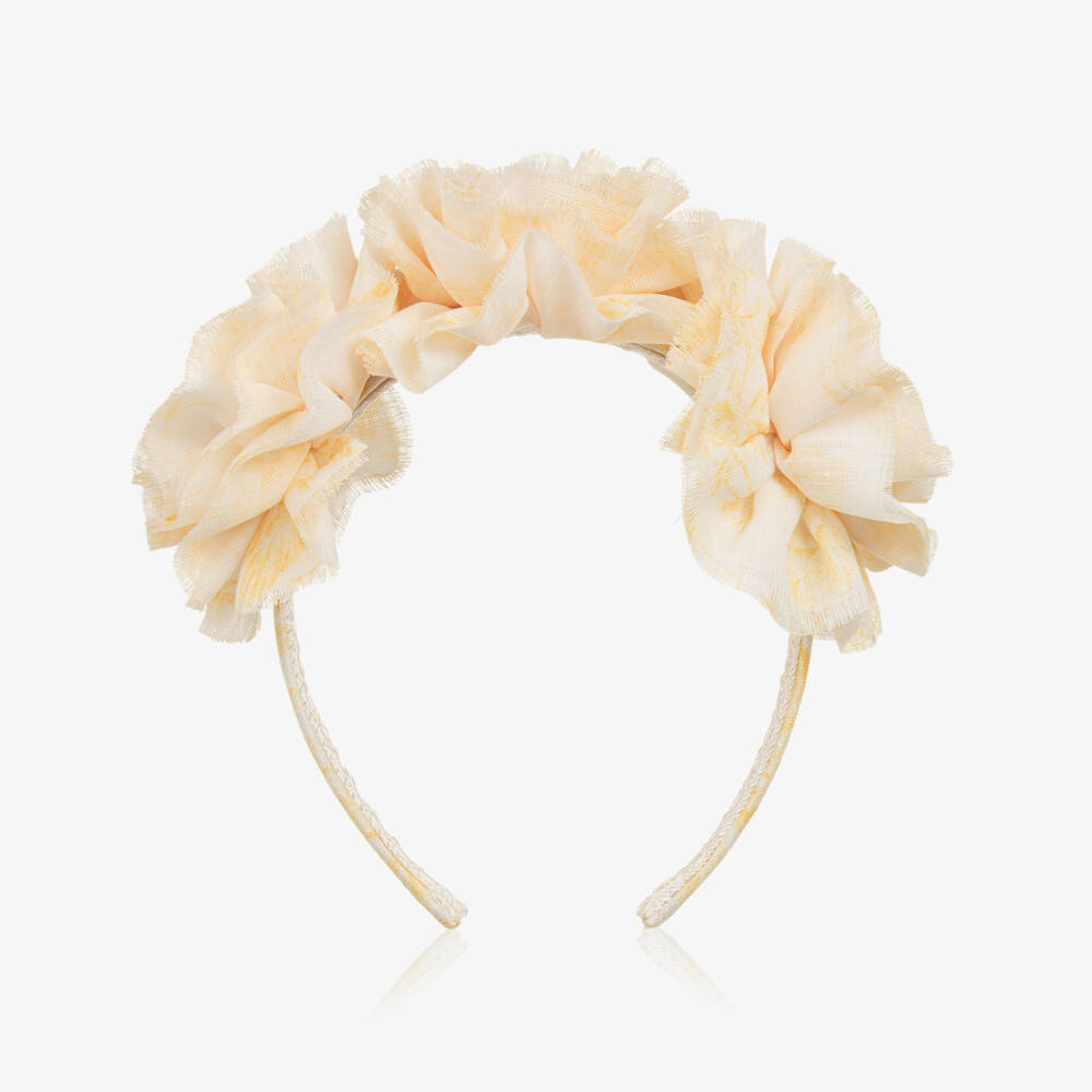 Irpa-Girls Sunshine Toile Floral Headband | Childrensalon Outlet