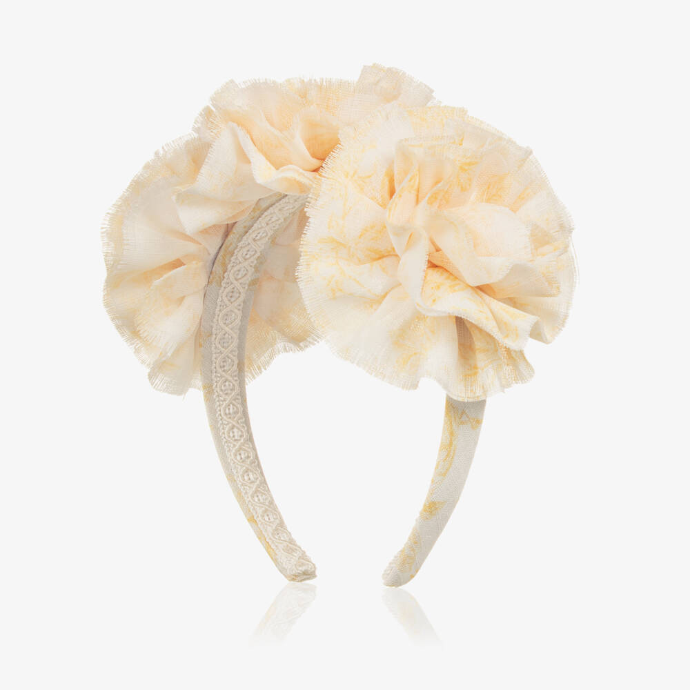 Irpa-Girls Sunshine Toile Floral Headband | Childrensalon Outlet